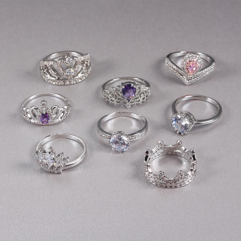 Wedding Rings Silver Color Crystal For Women Zircon Ring Jewelry Crown Romantic Engagement Party Finger Accessories GiftWedding
Wedding Rings Silver Color Crystal For Women Zircon Ring Jewelry Crown Romantic Engagement Party Finger Accessories GiftWedding