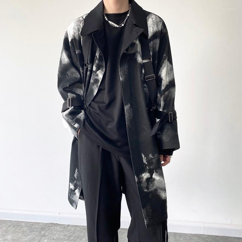 Men's Trench Coats Autumn Winter Ink Tie Dye Strap Design Trend Long Men's Windbreaker Dark Loose Coat Punk Jacket Men Gothic Cardigan T, Black
Men's Trench Coats Autumn Winter Ink Tie Dye Strap Design Trend Long Men's Windbreaker Dark Loose Coat Punk Jacket Men Gothic Cardigan T, Black