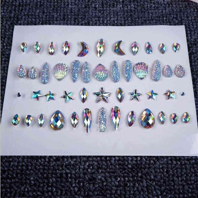 NXY Temporary Tattoo Face Jewels Diamond Makeup Art Eyeliner Glitter Jewelry Sticker Party Bady Tools Rhinestones 0330
