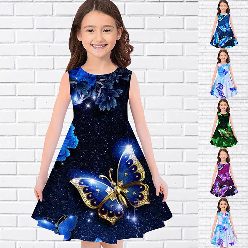 Summer Girls 3d Print Dresses Kids Girl Party Sleeveless Princess Dress Tank Pretty Colorful Butterfly, Pink
Summer Girls 3d Print Dresses Kids Girl Party Sleeveless Princess Dress Tank Pretty Colorful Butterfly, Pink