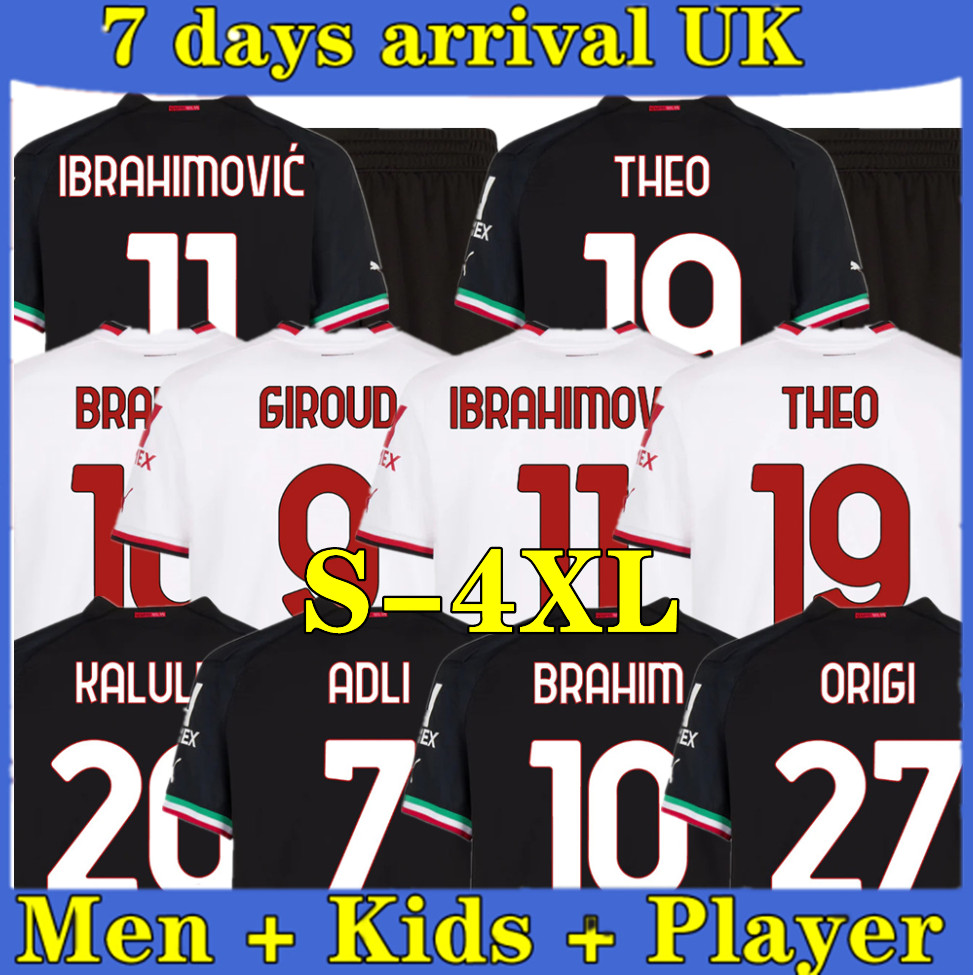 4XL IBRAHIMOVIC 22 23 soccer jersey DE KETELAERE R. LEAO TONALI CALHANOGLU AC MILANS REBIC THEO 2022 2023 football shirt men kids kit, 22/23 home
4XL IBRAHIMOVIC 22 23 soccer jersey DE KETELAERE R. LEAO TONALI CALHANOGLU AC MILANS REBIC THEO 2022 2023 football shirt men kids kit, 22/23 home