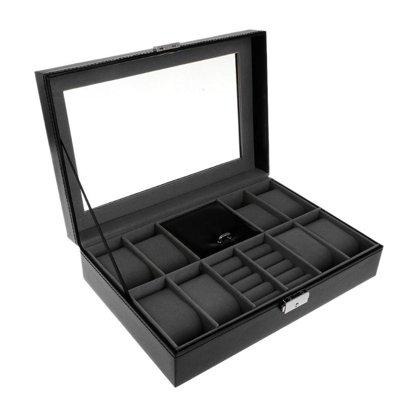 Watch Boxes & Cases Jewelry Display Container 8 2 Slots Grids For Ring Ear Stud Earrings Watches Storage Organizer Faux Leather High End Lux
Watch Boxes & Cases Jewelry Display Container 8 2 Slots Grids For Ring Ear Stud Earrings Watches Storage Organizer Faux Leather High End Lux