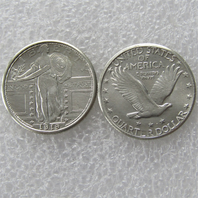 90% Silver US 1919 Standing Liberty QUARTER DOLLARS Craft Copy Coin metal dies manufacturing
90% Silver US 1919 Standing Liberty QUARTER DOLLARS Craft Copy Coin metal dies manufacturing