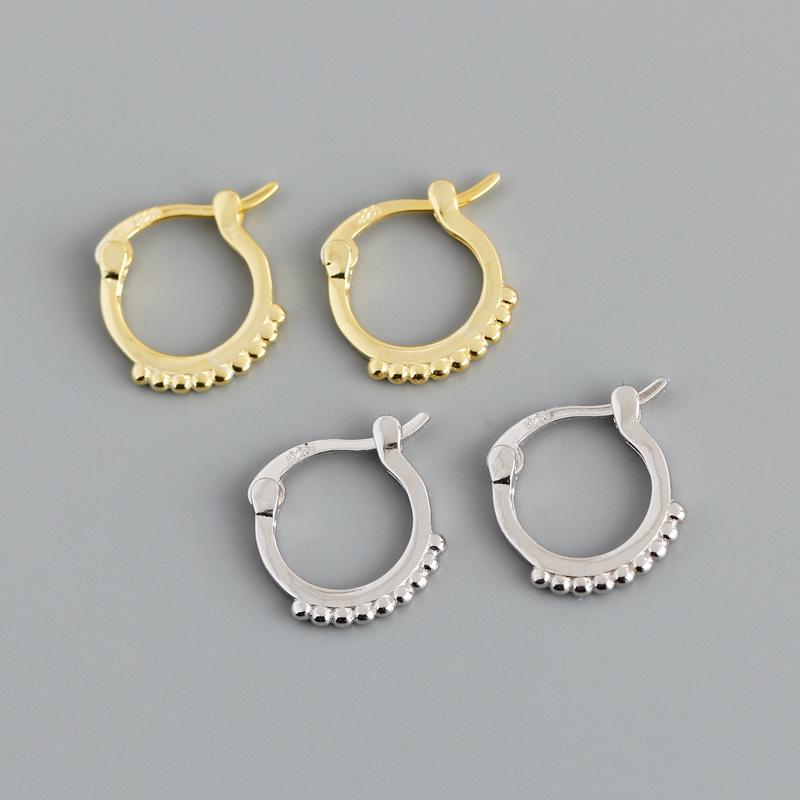 Hoop & Huggie Enosola 100% Genuine 925 Sterling Silver Mini Beads Round Earrings European Golden For Women Fine JewelryHoop
Hoop & Huggie Enosola 100% Genuine 925 Sterling Silver Mini Beads Round Earrings European Golden For Women Fine JewelryHoop