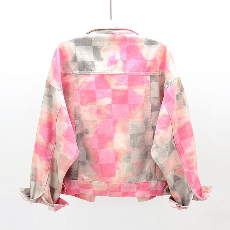 Women' Jackets Spring Fashion Pink Yellow Tie Dye Denim Coat Women Casual Loose Long Sleeve Short Jeans Jacket Female StreetwearWomen
Women' Jackets Spring Fashion Pink Yellow Tie Dye Denim Coat Women Casual Loose Long Sleeve Short Jeans Jacket Female StreetwearWomen