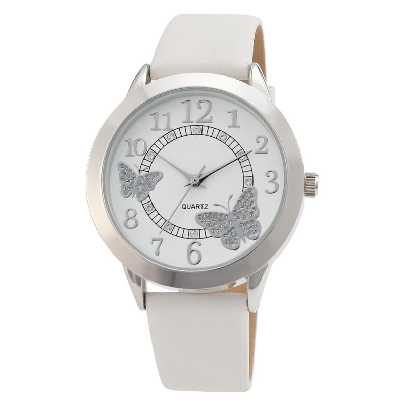 Wristwatches Women Watch Creative Design Butterfly Dial Candy Color Leather Strap For Girls Ladies GiftWristwatches, White
Wristwatches Women Watch Creative Design Butterfly Dial Candy Color Leather Strap For Girls Ladies GiftWristwatches, White
