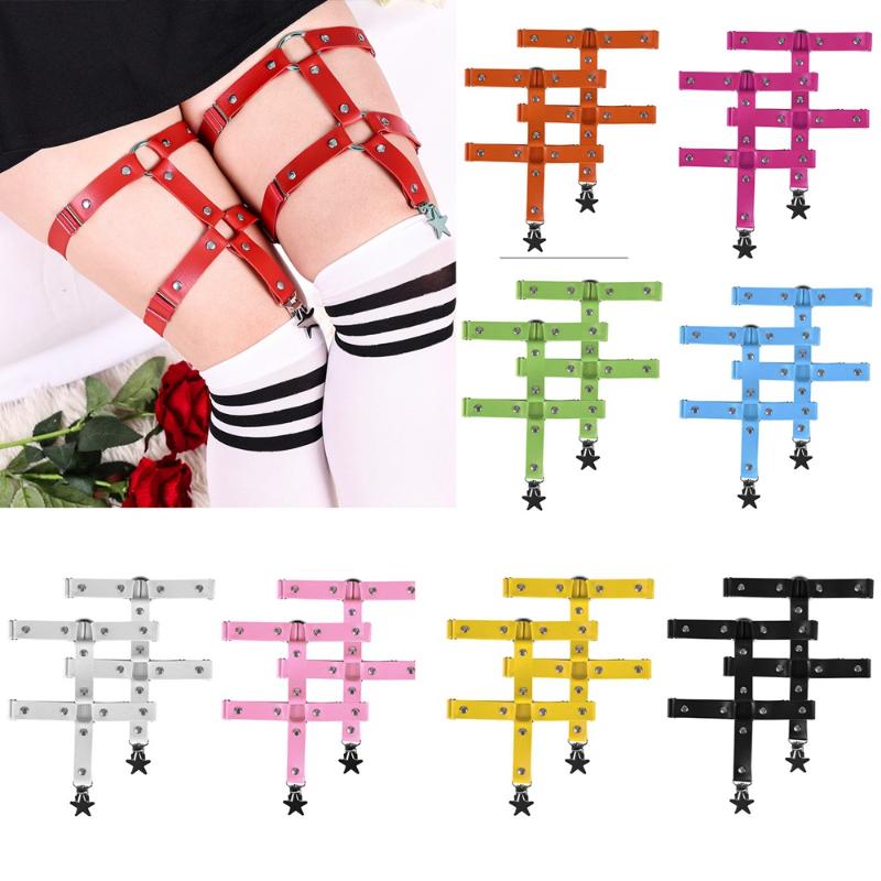 Garters Leg Pentagram Accessories 2PC Leather Women Punk Sexy Lingerie Garter Sword Belt Harajuku Elasticity Body Tight Bands StrapsGarters, White
Garters Leg Pentagram Accessories 2PC Leather Women Punk Sexy Lingerie Garter Sword Belt Harajuku Elasticity Body Tight Bands StrapsGarters, White