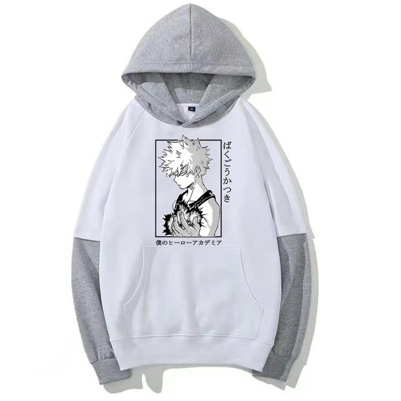 Anime My Hero Academia Graphic Long Sleeve Hoodies Funny Bakugou Katsuki Harajuku Sudadera Sweatshirts Pullover 220803