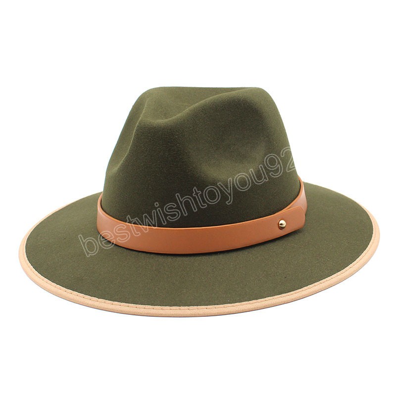Vintage Men Felt Fedora Hat With Wide Brim Gentleman Elegant Lady Winter Autumn Jazz Caps Trilby Church Hat
Vintage Men Felt Fedora Hat With Wide Brim Gentleman Elegant Lady Winter Autumn Jazz Caps Trilby Church Hat