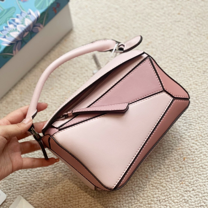 Mini Geometric Puzzle Bags designer bag woman handbag luxury purse the tote bag fashion tiny paneled crossbody single shoulder Cowhide Leather 20
