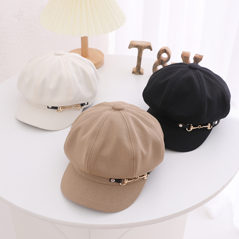 Kids Hats for Girl Baby Children Beret Caps Cotton Octagonal Fashion Newborn Photography Props Child Hat Baby Boys Cap 3-8 Years