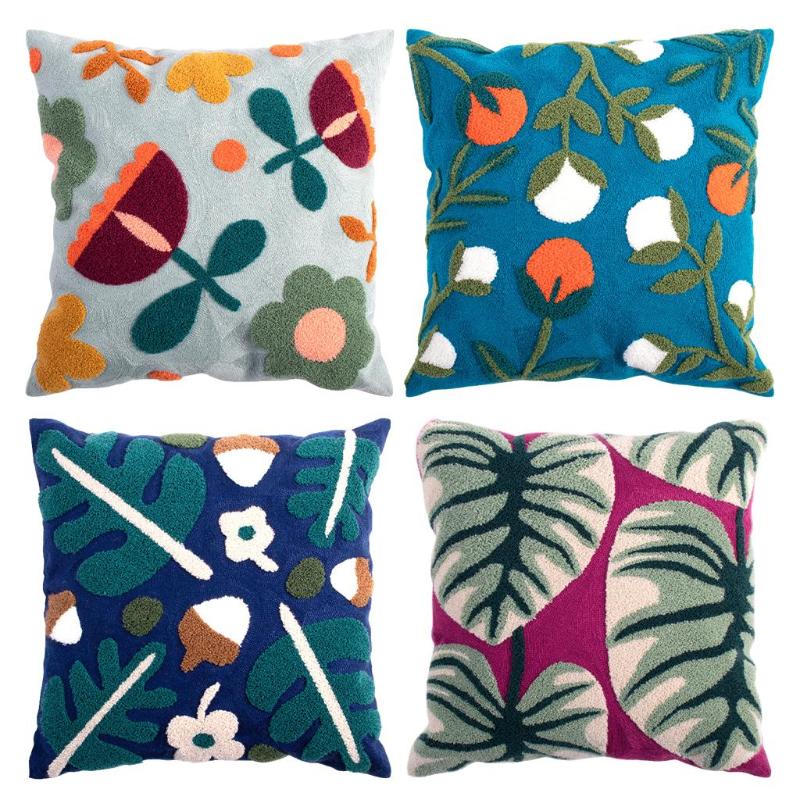 Cushion/Decorative Pillow 1Pcs Embroidered Pillowcase Cushion 45x45cm Chartreuse Tropical Floral Throw Modern Decor Cozy Creative For Office 
Cushion/Decorative Pillow 1Pcs Embroidered Pillowcase Cushion 45x45cm Chartreuse Tropical Floral Throw Modern Decor Cozy Creative For Office