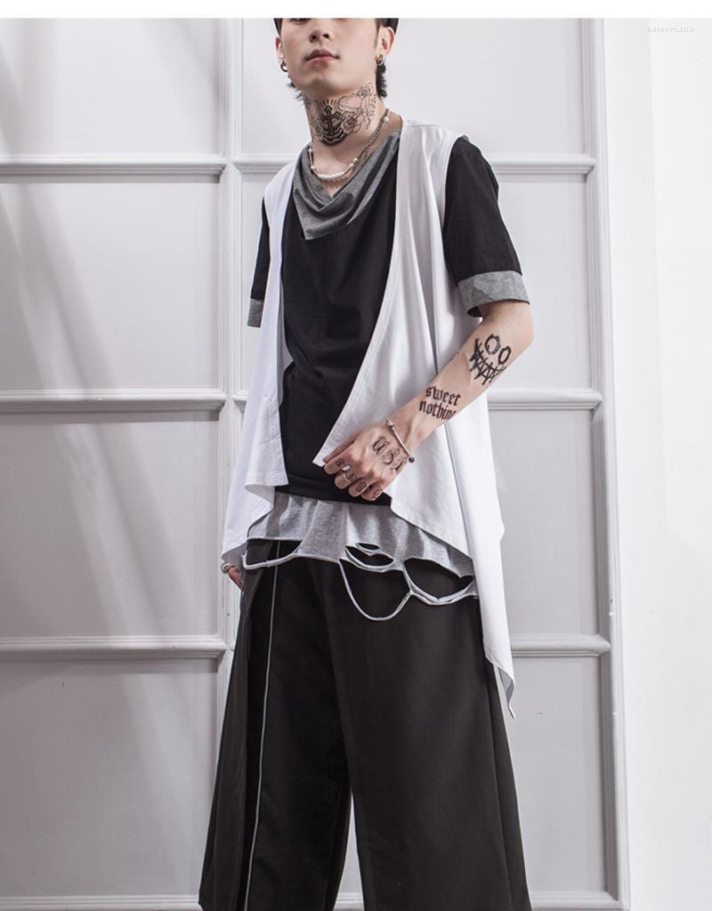 Men' Vests Length Summer Medium Versatile Cardigan Vest Black White Junior Undergarment Large Size Elegant Personality Hairstylist Kare22
Men' Vests Length Summer Medium Versatile Cardigan Vest Black White Junior Undergarment Large Size Elegant Personality Hairstylist Kare22