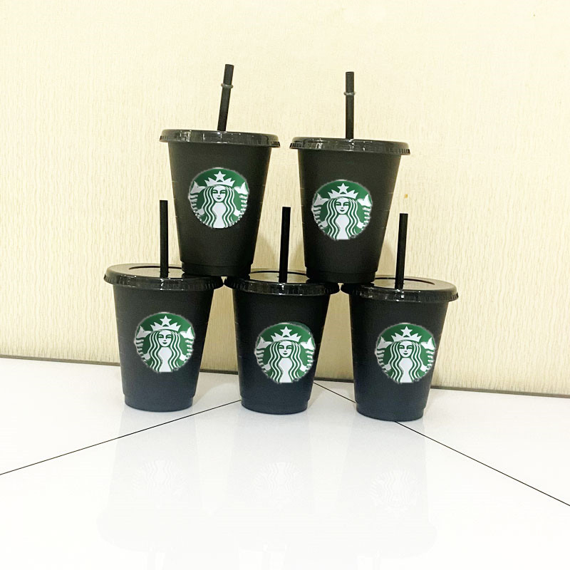 Summer Starbucks Cold Cups 24OZ/710ml Mugs Black Plastic Tumbler Drinkware Drinking Juice Reusable Milk Mug Flat Bottom Coffee Cup Pillar Shape With Lid Straw stojo, As picture
Summer Starbucks Cold Cups 24OZ/710ml Mugs Black Plastic Tumbler Drinkware Drinking Juice Reusable Milk Mug Flat Bottom Coffee Cup Pillar Shape With Lid Straw stojo, As picture