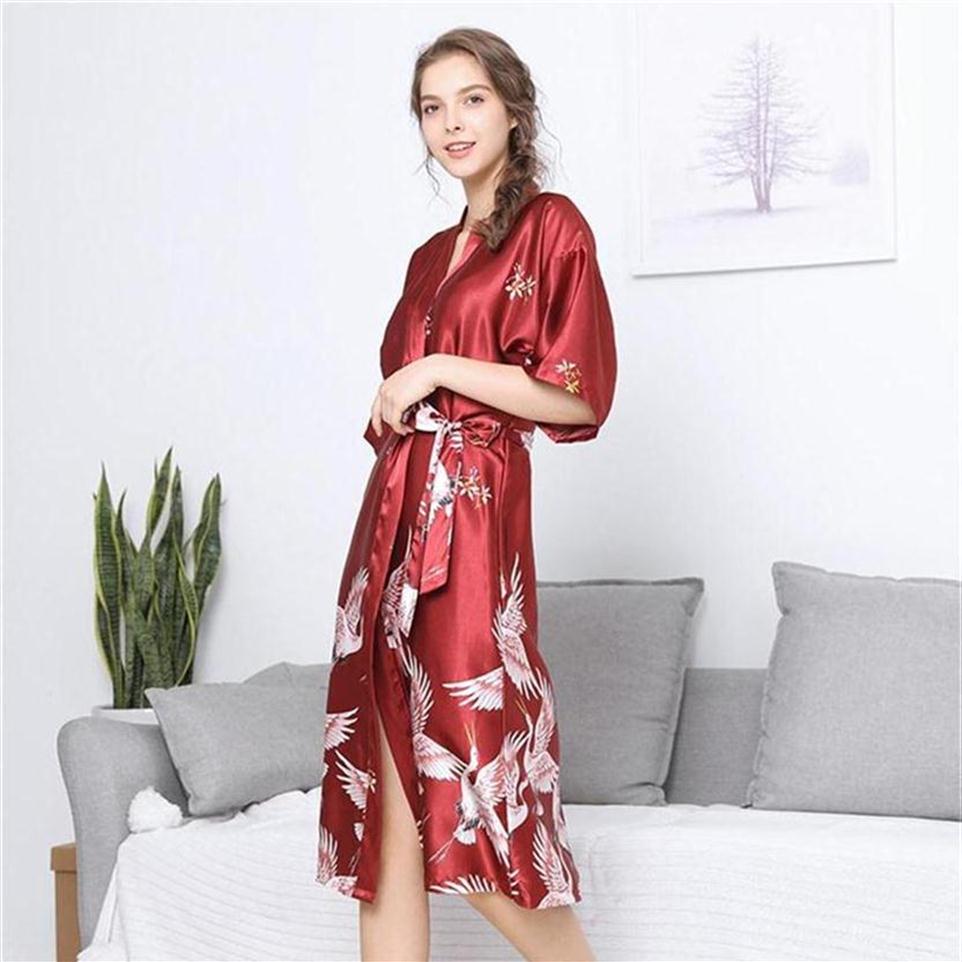 Womens Long Bridesmaid Bride Dress Robe Printed Dresses Nightgown Sleepwear Silk Pajamas Sexy Home Wear Plus Size M-XXXL Ship241s, Pink 
Womens Long Bridesmaid Bride Dress Robe Printed Dresses Nightgown Sleepwear Silk Pajamas Sexy Home Wear Plus Size M-XXXL Ship241s, Pink