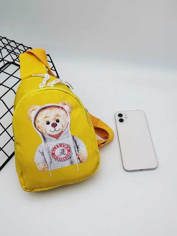 Kids Bear Print Sling Bag SHE