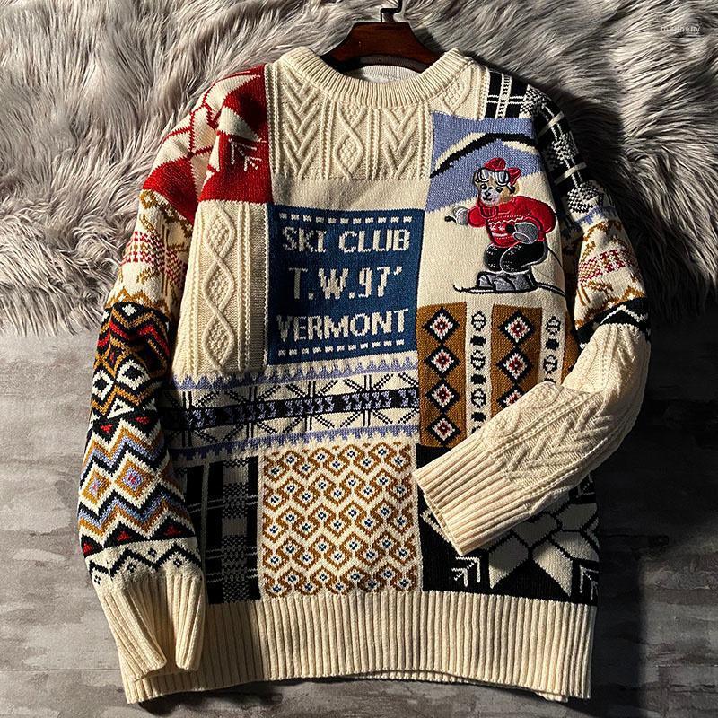 Men's Sweaters Warm Winter Sweater Men Patchwork Embroidery Thicken O Neck Pullover Tops Knitted Mens Christmas Harajuku Knit JumperMen's Ma, Khaki
Men's Sweaters Warm Winter Sweater Men Patchwork Embroidery Thicken O Neck Pullover Tops Knitted Mens Christmas Harajuku Knit JumperMen's Ma, Khaki