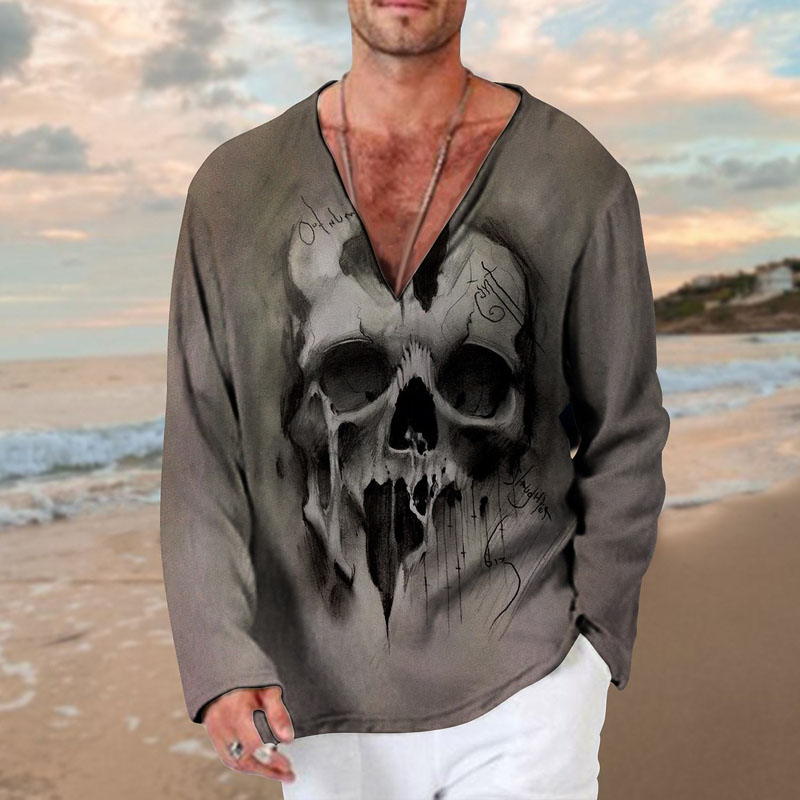 Plus Size Tee Top Mens Clothing Skull Art Print T Shirts Printed Tops Long Sleeve Sports Fashion Wear Summer Clothes Tees T-Shirts, V16
Plus Size Tee Top Mens Clothing Skull Art Print T Shirts Printed Tops Long Sleeve Sports Fashion Wear Summer Clothes Tees T-Shirts, V16