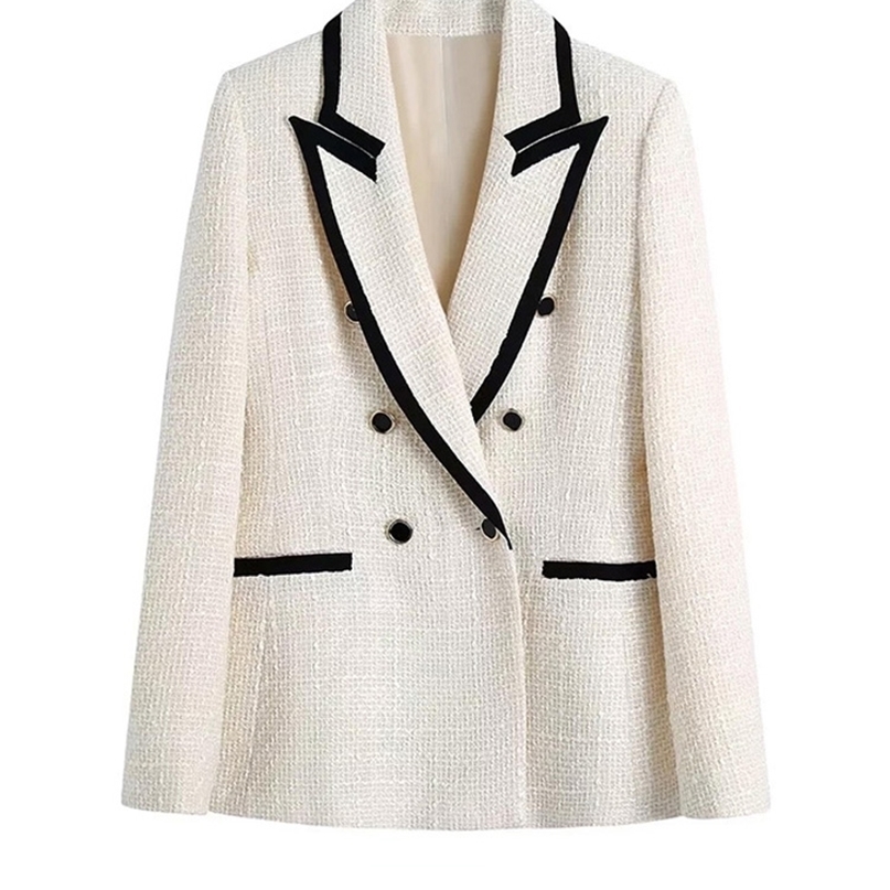 TRAF Women Fashion With Contrast Piping Tweed Blazer Coat Vintage Long Sleeve Pockets Female Outerwear Chic Veste Femme 220813, As picture
TRAF Women Fashion With Contrast Piping Tweed Blazer Coat Vintage Long Sleeve Pockets Female Outerwear Chic Veste Femme 220813, As picture
