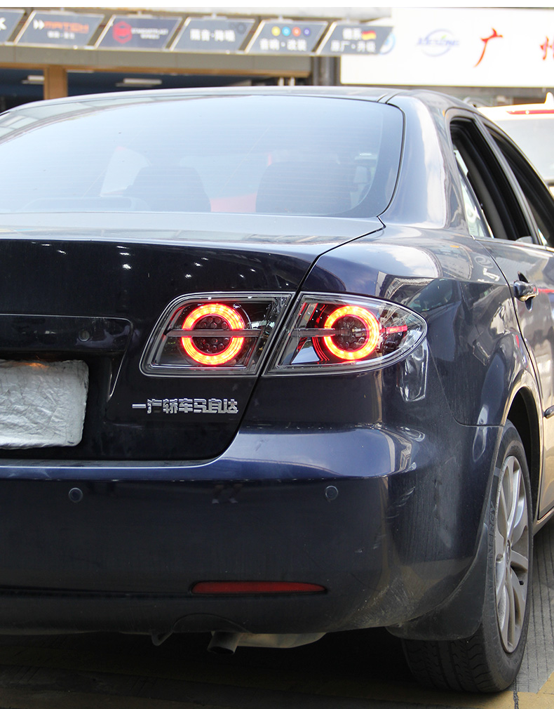 All LED Tail Lights For Mazda 6 Atenza 2004-2012 Rear Fog Brake Turn Signal Taillights Assembly Reversing Lamp