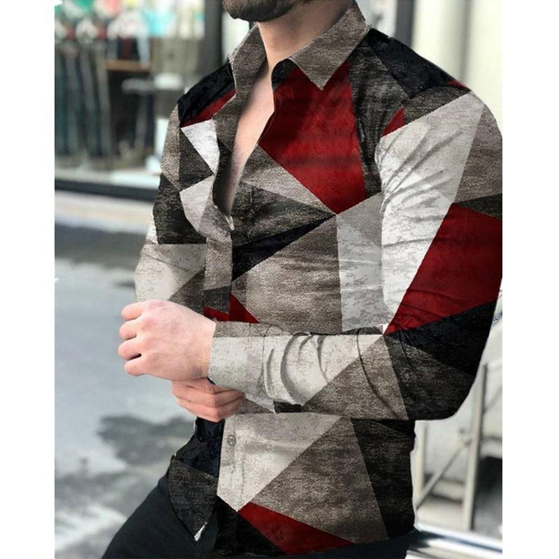 Men' Casual Shirts Social Men Long Sleeve Gradual Single Button Wild Printed Male Blouses -3XLMen' Men'sMen, Picture 6
Men' Casual Shirts Social Men Long Sleeve Gradual Single Button Wild Printed Male Blouses -3XLMen' Men'sMen, Picture 6