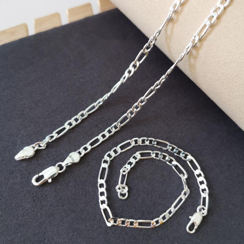 Earrings & Necklace Pure Silver 925 Jewelery Sets For Men 4mm Figaro Chain Bracelet & Man's Jewelry 2pcs Accesories Party GiftsEarri, As pic
Earrings & Necklace Pure Silver 925 Jewelery Sets For Men 4mm Figaro Chain Bracelet & Man's Jewelry 2pcs Accesories Party GiftsEarri, As pic