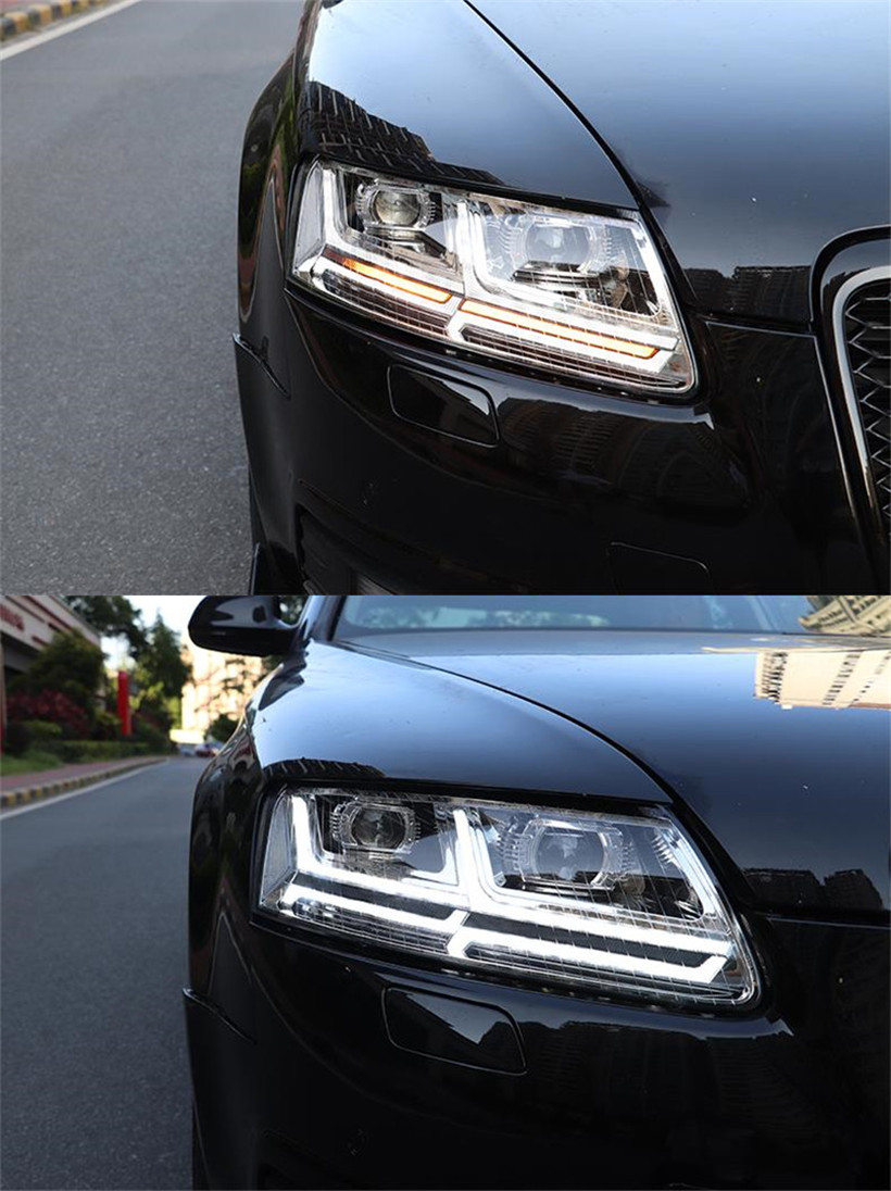 High Beam Lens Headlamp For AUDI LED Headlight 2004-2011 A6 LED Daytime Lights Dynamic Turn Signal Driving Light