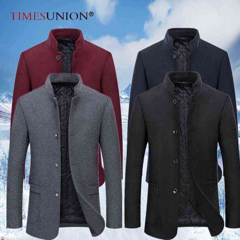 Men's Wool & Blends 2021 Autumn Winter 30% Men Thick Coats Stand Collar Male Fashion Blend Jackets Outerwear Smart Casual Trench T220810, Navy blue
Men's Wool & Blends 2021 Autumn Winter 30% Men Thick Coats Stand Collar Male Fashion Blend Jackets Outerwear Smart Casual Trench T220810, Navy blue