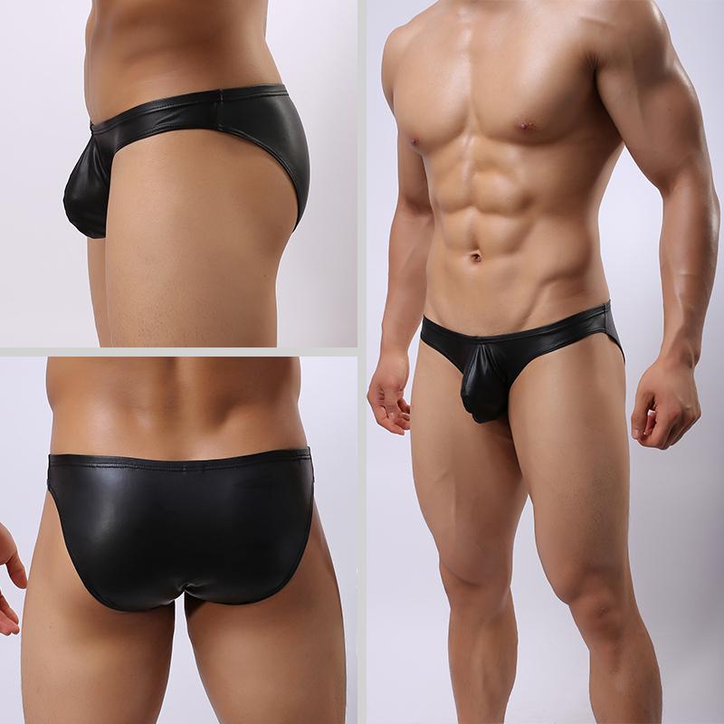 Underpants Faux PU Leather Gay Men Underwear Jockstrap Mens Elastic Low Waist U Convex Briefs Erotic Male PantiesUnderpants, Black
Underpants Faux PU Leather Gay Men Underwear Jockstrap Mens Elastic Low Waist U Convex Briefs Erotic Male PantiesUnderpants, Black