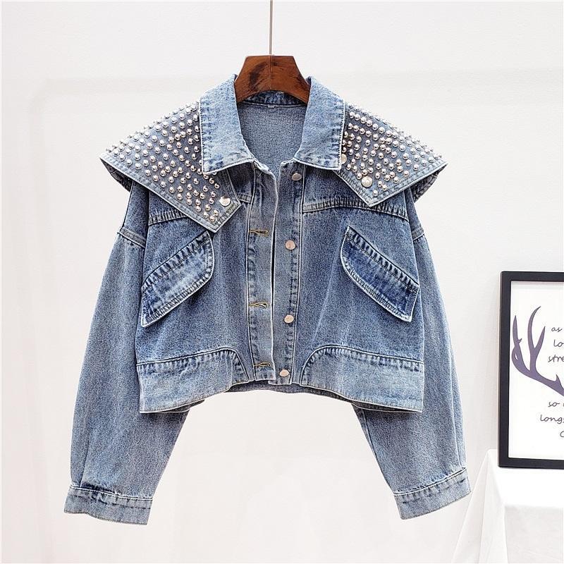 Spring Autumn Fashion Lapel Button Removable Shawl Loose Cowboy Jacket Denim Coat Women Cropped Jean 20849
Spring Autumn Fashion Lapel Button Removable Shawl Loose Cowboy Jacket Denim Coat Women Cropped Jean 20849