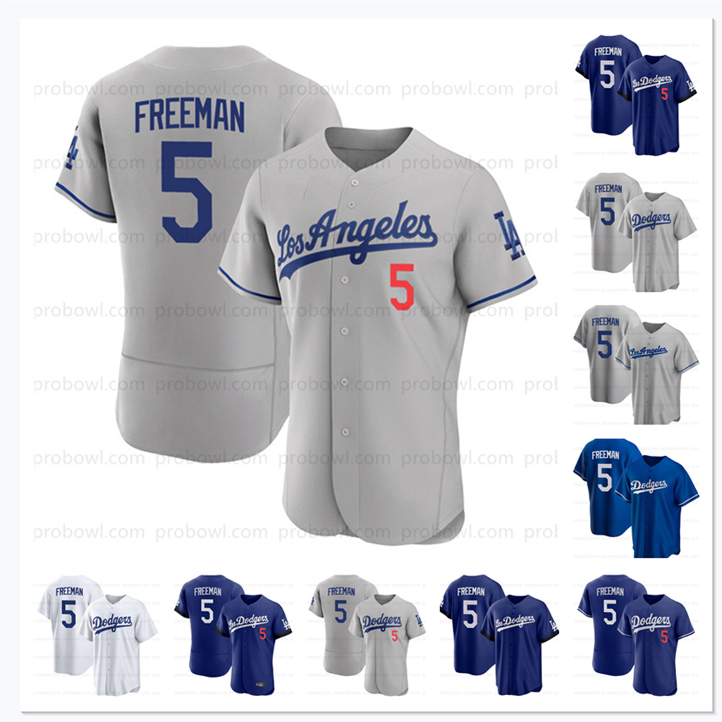 5 Freddie Freeman Los Angeles 2022 Craig Kimbel Dodgers Jersey Cody Bellinger Mookie Betts Trea Justin Turner Clayton Kershaw Julio Urias Chris Taylor Max Muncy, Mens custom jersey old style