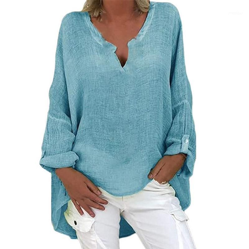 Solid Color Blouse Women V-Neck Loose Shirts Female Quality Cotton And Linene Plus Size Casual Tops Clothing 5XL Women's Blouses &, Blue
Solid Color Blouse Women V-Neck Loose Shirts Female Quality Cotton And Linene Plus Size Casual Tops Clothing 5XL Women's Blouses &, Blue