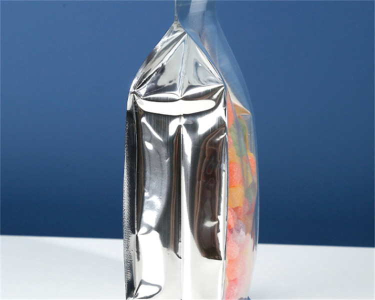 100pcs 3D Clear Front Stand up Packaging Bag Aluminum Foil Ground Coffee Beans Seeds Snack Rice Cereals Wedding Party Gifts Heat Sealing Storage Pouch