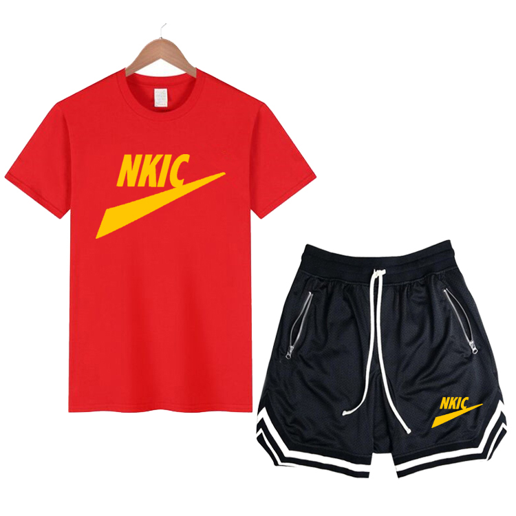 2022 Summer Men' Brand Tracksuit Set Short Sleeve Red T-shirts + Shorts Sports Suit Men Casual Breathable Fashion Print 2 Piece, Black
2022 Summer Men' Brand Tracksuit Set Short Sleeve Red T-shirts + Shorts Sports Suit Men Casual Breathable Fashion Print 2 Piece, Black