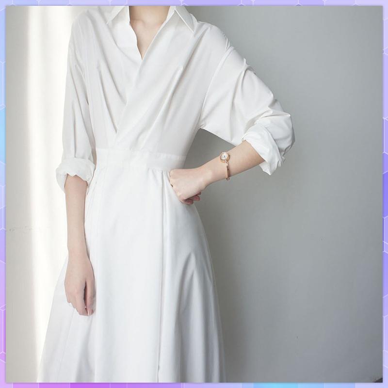 Party Dresses Oversized Elegant For Women Spring Autumn Sundress Lapel Neck Half Sleeve Solid Long Shirt Dress Ol Vestidos Robe FemmeParty, White half sleeve
Party Dresses Oversized Elegant For Women Spring Autumn Sundress Lapel Neck Half Sleeve Solid Long Shirt Dress Ol Vestidos Robe FemmeParty, White half sleeve