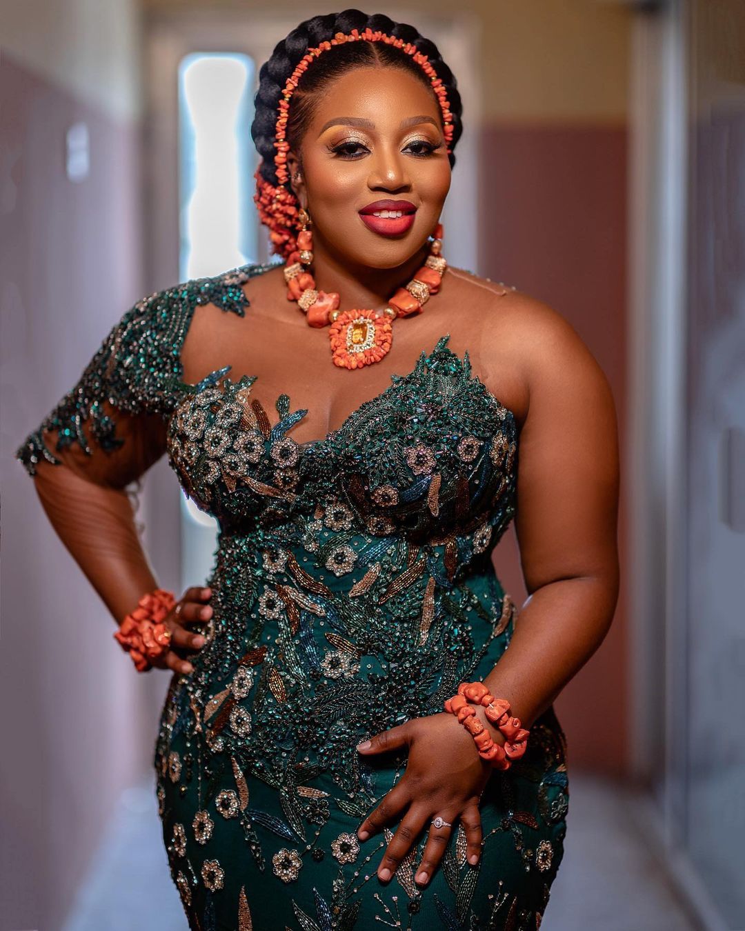 2022 Plus Size Arabic Aso Ebi Dark Green Mermaid Prom Dresses Beaded Crystals Evening Formal Party Second Reception Birthday Engagement Gowns Dress ZJ