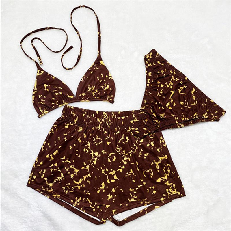 3pcs Set Women Swimwear Classic Letter Bikini Suit Fashion Designer Lace-up Bra Crop Top and Briefs and Shorts 3 Piece Outfits Sexy Lady Swimsuit Beachwear Clothing, Randomly mixed colors
3pcs Set Women Swimwear Classic Letter Bikini Suit Fashion Designer Lace-up Bra Crop Top and Briefs and Shorts 3 Piece Outfits Sexy Lady Swimsuit Beachwear Clothing, Randomly mixed colors