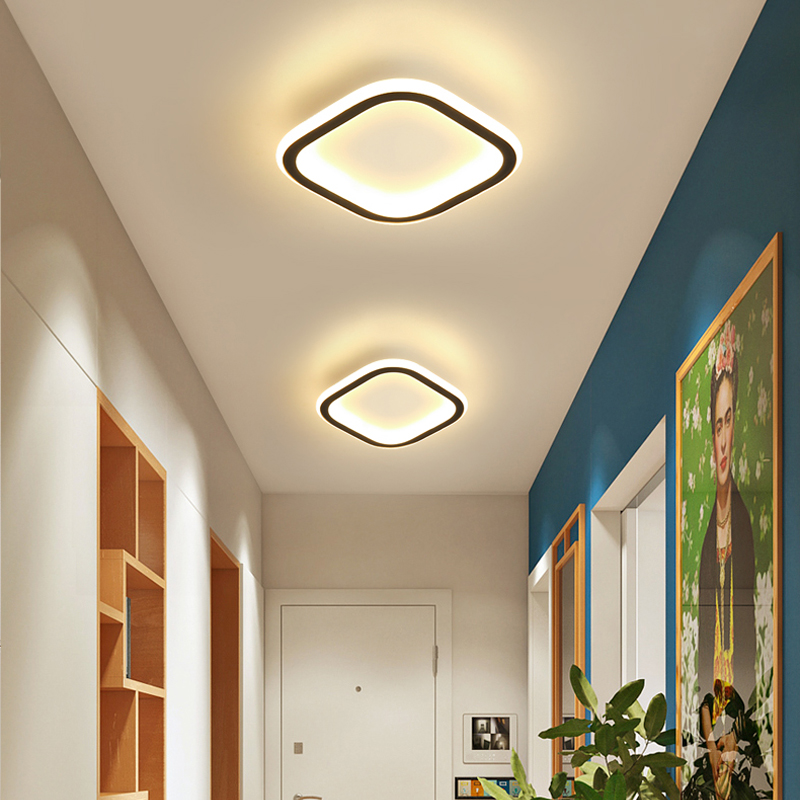 Round Led Ceiling Lights Corridor Lamp Entrance Porch Net Red Aisle Lamp Household Balcony Cloakroom Lamps Simple Modern 5093#
