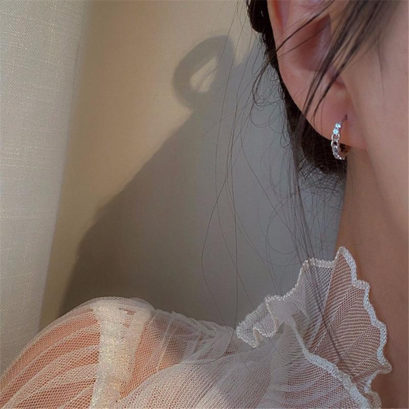 Hoop & Huggie Korean Rhinestone Chain Earrings For Women Trendy Party Gift Shiny Temperamental Simple Fashion JewelryHoop
Hoop & Huggie Korean Rhinestone Chain Earrings For Women Trendy Party Gift Shiny Temperamental Simple Fashion JewelryHoop