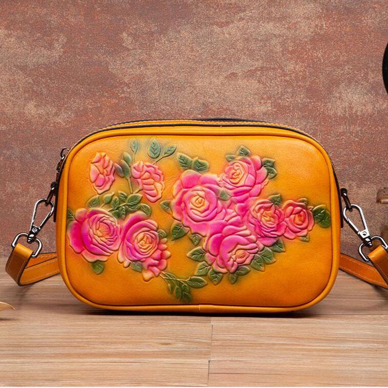Evening Bags 2022 Retro Literary Flowers Handmade Color Leather Shoulder Bag Female Casual Small Round All-match Messenger, Brown
Evening Bags 2022 Retro Literary Flowers Handmade Color Leather Shoulder Bag Female Casual Small Round All-match Messenger, Brown