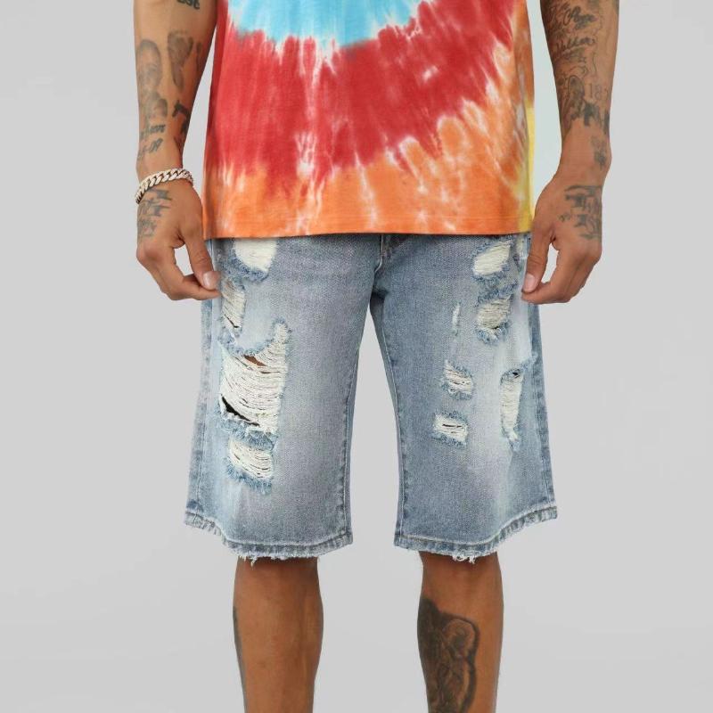 Men' Shorts Summer Fashion Men Casual Ripped Denim Beach Plus Size Loose Hip Hop Baggy Jeans Streetwear Five Point Pants Mens ClothesMen, Sky blue
Men' Shorts Summer Fashion Men Casual Ripped Denim Beach Plus Size Loose Hip Hop Baggy Jeans Streetwear Five Point Pants Mens ClothesMen, Sky blue