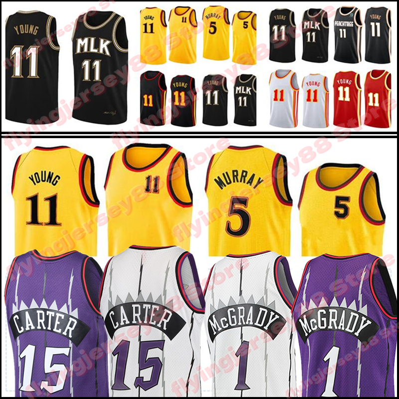 Mens Trae 11 Young 5 Murray Basketball Jersey Throwback Vince 15 Carter Tracy 1 McGrady Jerseys Pascal 43 Siakam Top Quality, Men's jersey 
Mens Trae 11 Young 5 Murray Basketball Jersey Throwback Vince 15 Carter Tracy 1 McGrady Jerseys Pascal 43 Siakam Top Quality, Men's jersey