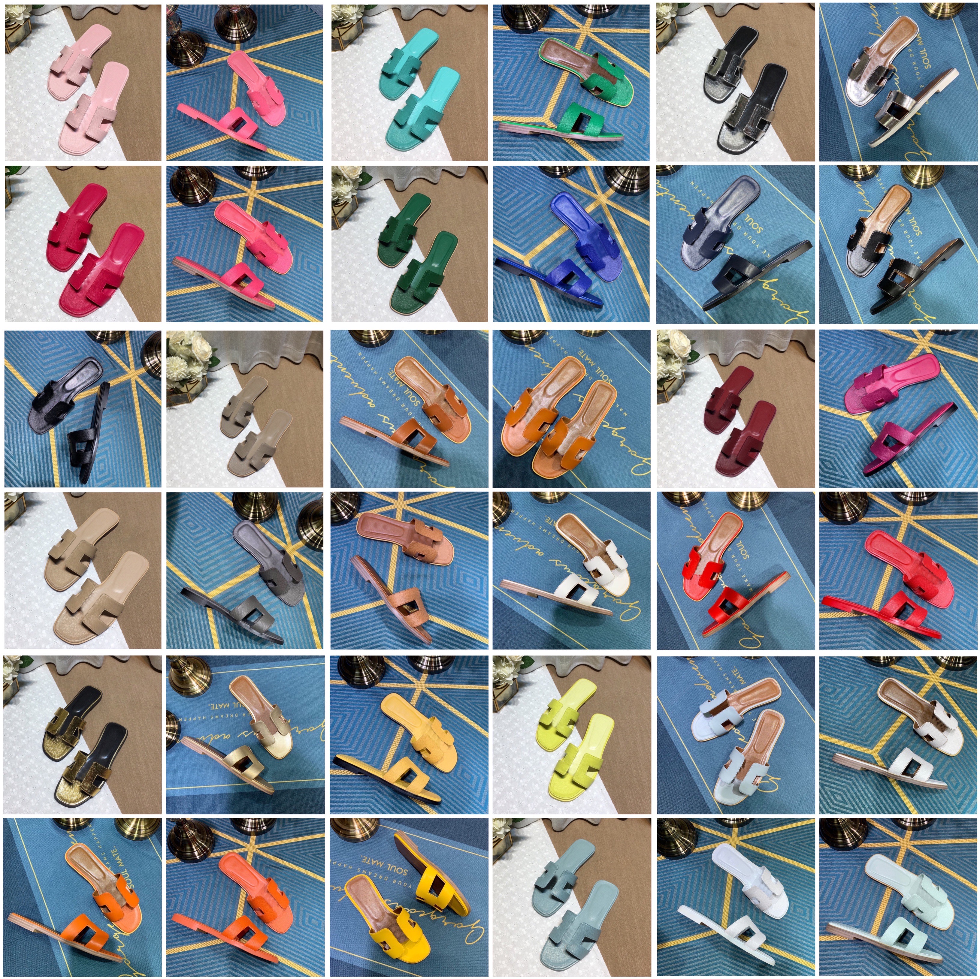 Designer Women Sandal Flat Slippers 38 colors Sexy Fashion Genuine Leather Summer Heel Platform Slides Flip Flops Ladies Casual Scuffs Size 35-42, 2-orange brown
Designer Women Sandal Flat Slippers 38 colors Sexy Fashion Genuine Leather Summer Heel Platform Slides Flip Flops Ladies Casual Scuffs Size 35-42, 2-orange brown