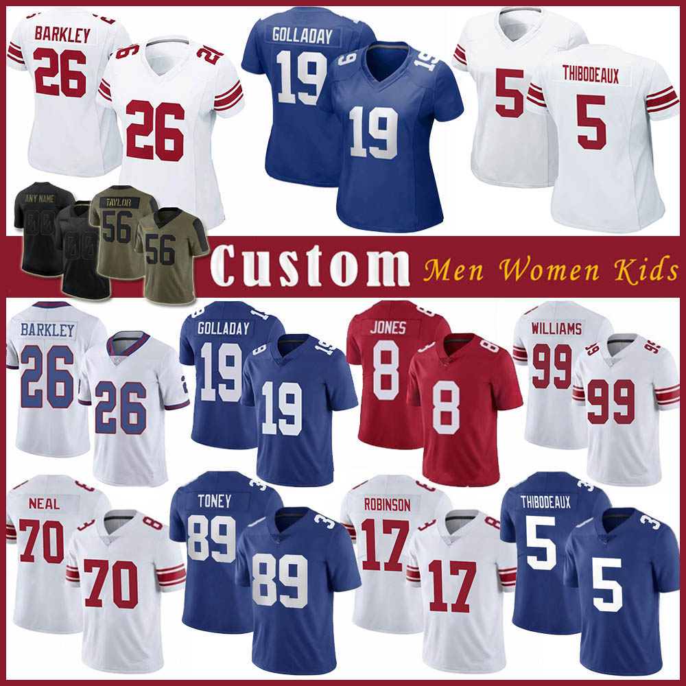 5 Kayvon Thibodeaux 70 Evan Neal Custom Men Women Kids Football Jersey 26 Saquon Barkley 19 Kenny Golladay Daniel Jones WanDale Robinson Azeez Ojulari Blake Martinez, Shown
5 Kayvon Thibodeaux 70 Evan Neal Custom Men Women Kids Football Jersey 26 Saquon Barkley 19 Kenny Golladay Daniel Jones WanDale Robinson Azeez Ojulari Blake Martinez, Shown