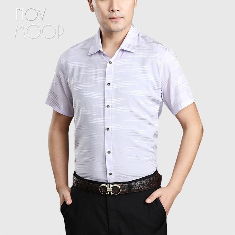 Men's Casual Shirts Novmoop Natural Silk Spandex Satin Fabric Jacquard Geometric Pattern Campus Prepy Style Daily Wear Camisa De Seda LT3550, Blue
Men's Casual Shirts Novmoop Natural Silk Spandex Satin Fabric Jacquard Geometric Pattern Campus Prepy Style Daily Wear Camisa De Seda LT3550, Blue