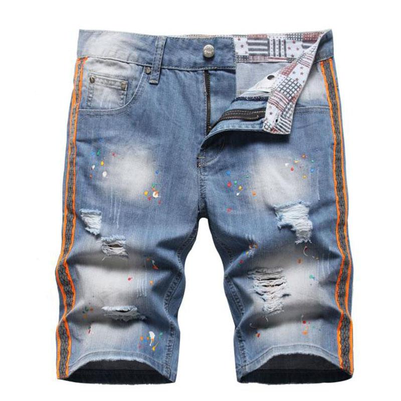Men's Shorts 2022 Fashion Mens Ripped Short Jeans Brand Casual Bermuda Summer Cotton Breathable Denim Male Size 28-42, White;black
Men's Shorts 2022 Fashion Mens Ripped Short Jeans Brand Casual Bermuda Summer Cotton Breathable Denim Male Size 28-42, White;black