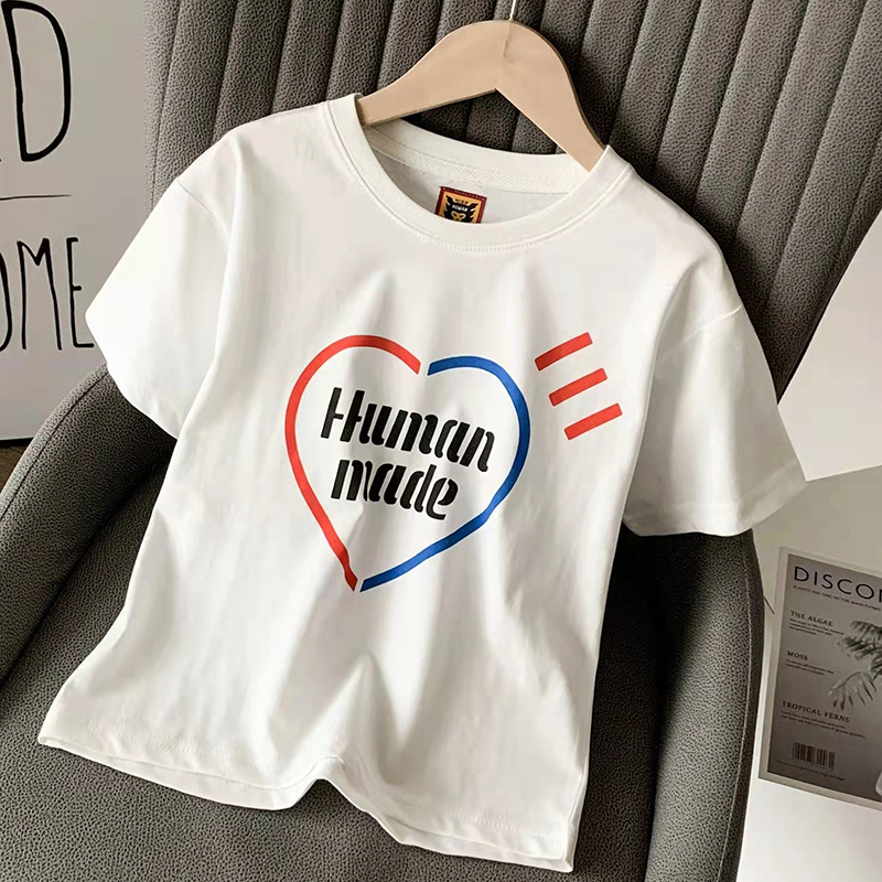 Loose T Shirt Letter Men' Women' Couples Short Sleeves Tee Shirt Tops, Black
