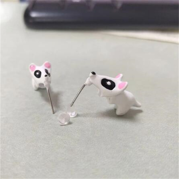 Stud Animal Bite Earring Dinosaur Suitable For Women Cartoon Little Dog Whale Earring Teens Girl Funny Gift Teenager Accessories GC1035