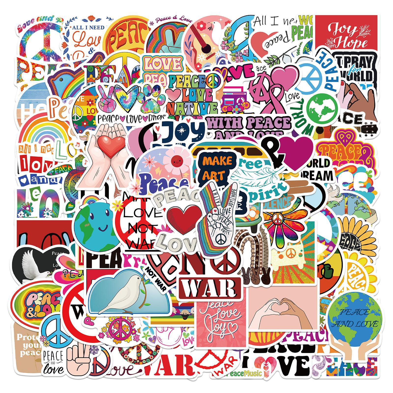 100Pcs World Peace Stickers No-Duplicate For Skateboard Laptop Luggage Bicycle Guitar Helmet Water Bottle Decals Kids Gifts, 1 lot =100pcs stickers
100Pcs World Peace Stickers No-Duplicate For Skateboard Laptop Luggage Bicycle Guitar Helmet Water Bottle Decals Kids Gifts, 1 lot =100pcs stickers