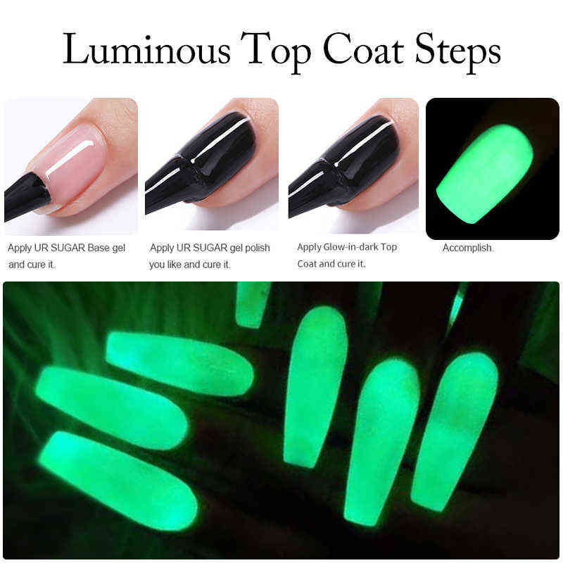 NXY Nail Gel Luminous Top Coat Semi Permanent Glow in Dark Fluorescent Soak Off Uv Led Color Varnish s for Manicure 0328